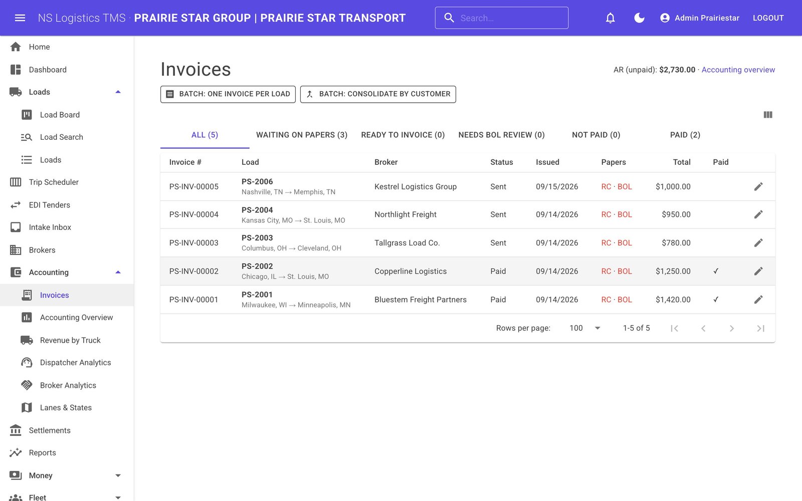 Invoices